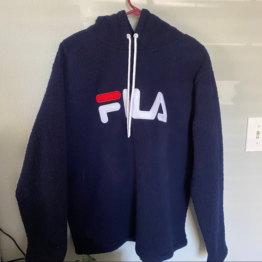 Fila Sherpa hoodie pullover